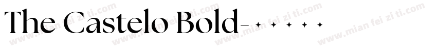 The Castelo Bold字体转换